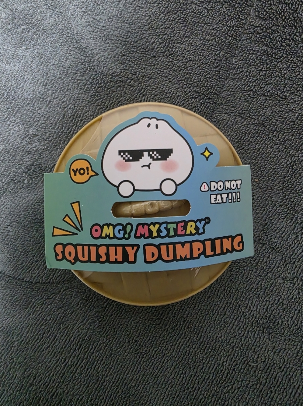 OMG! Mystery Squishy Dumpling Plush Packaging - Blue & Tan
